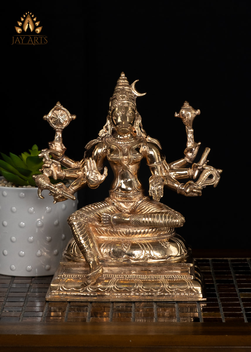 9" Panchaloha Bronze Varahi Amman Statue (Shakthi form of Varaha avata