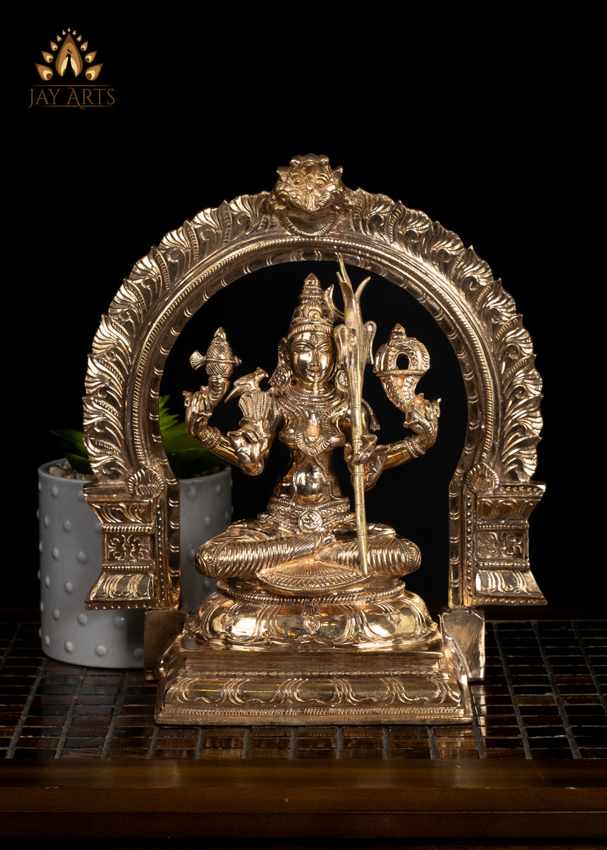 11" Panchaloham Bronze Goddess Kamakshi Amman Statue (A form of Goddes