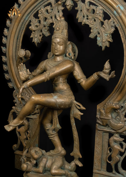 30” Bronze Nataraja Shiva as the Lord of the Dance Lost-Wax Method Sculpture