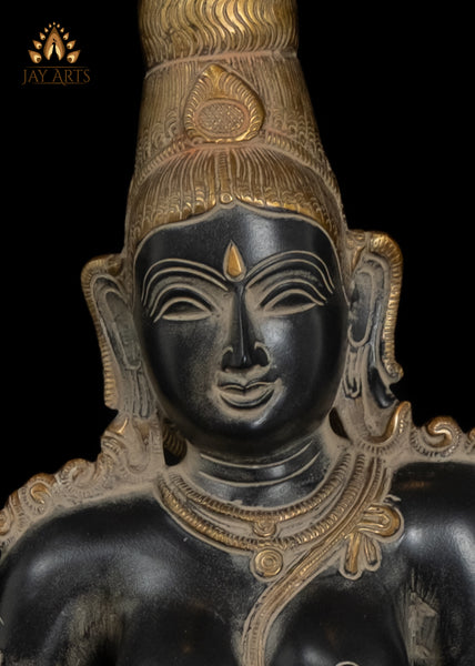 24” Hindu Goddess Parvathi Brass Statue - Boga Shakthi, the Divine Mother