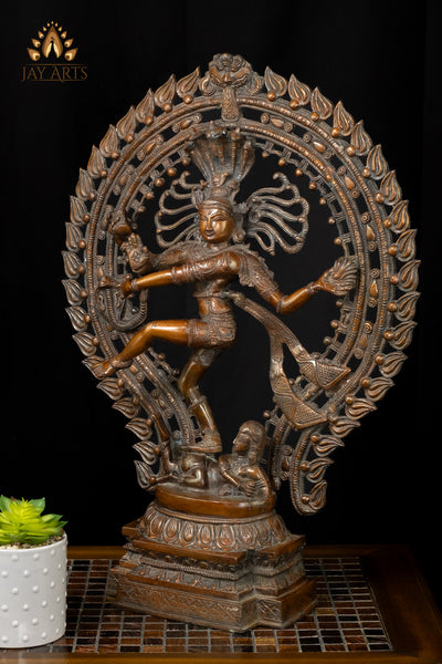 22" Lord Nataraja Hindu God Shiva Brass Statue