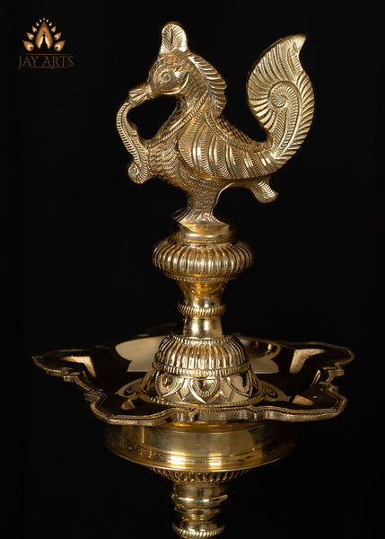 24" Traditional Bird Lamp Set (Annam Lamps) from South India