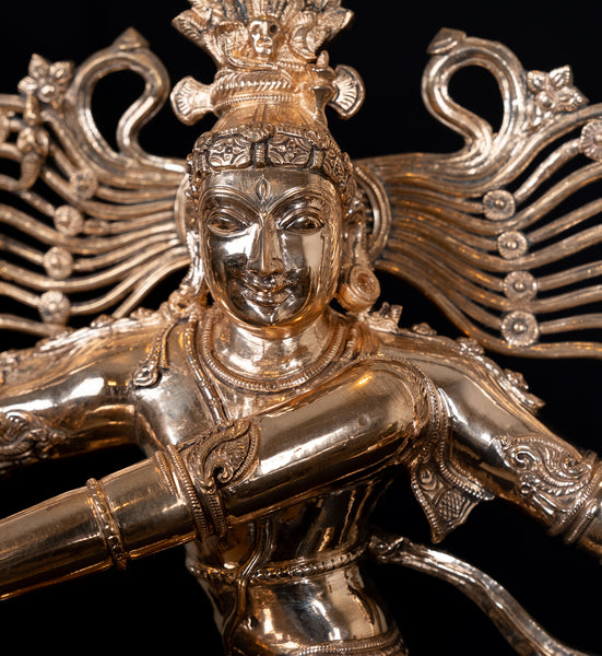 Bronze Nataraja Statue 23" - Lost-Wax Method Sculpture