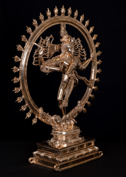 Bronze Nataraja Statue 23" - Lost-Wax Method Sculpture