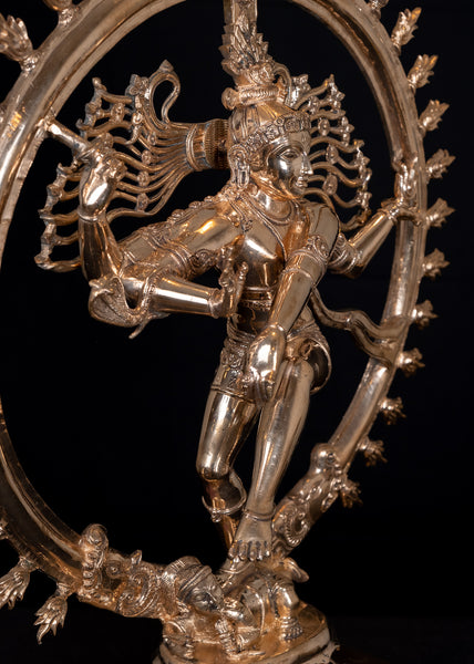Bronze Nataraja Statue 23" - Lost-Wax Method Sculpture