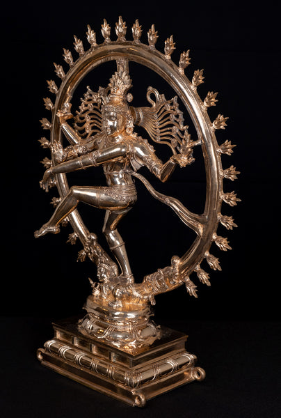 Bronze Nataraja Statue 23" - Lost-Wax Method Sculpture