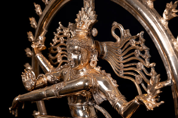 Bronze Nataraja Statue 23" - Lost-Wax Method Sculpture