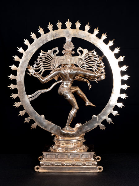 Bronze Nataraja Statue 23" - Lost-Wax Method Sculpture