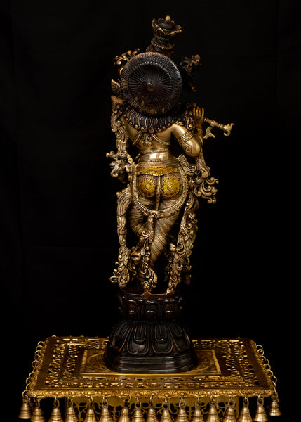 Sri Krishna - Vasudeva Putra 29" - An Avatar of Lord Vishnu (Antique brown finish)