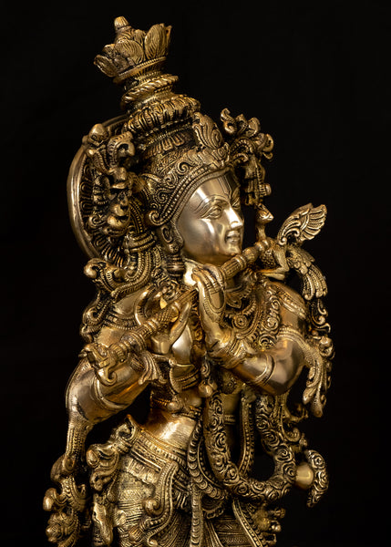 Sri Krishna - Vasudeva Putra 29" - An Avatar of Lord Vishnu (Antique finish)