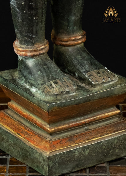 24" Bronze Standing Ganesh Statue - Angkor Wat Bayon Style Ganesh Statue