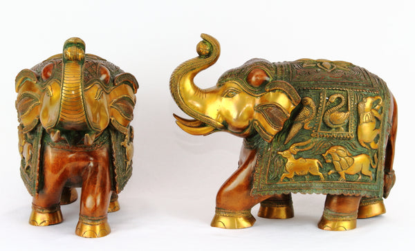 Brass Caparisoned Elephants (Pair)