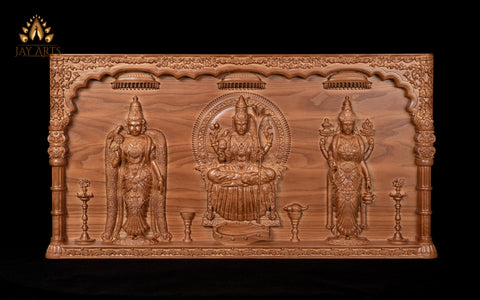 The Divine Shakthi Goddesses Madurai Meenakshi, Kanchi Kamakshi and Kashi Vishalakshi