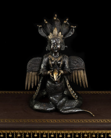 Brass Naga Kanya 17" - The Snake Goddess