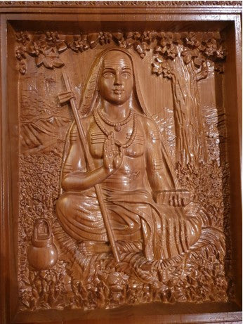 Adi Shankara - Oak wood panel
