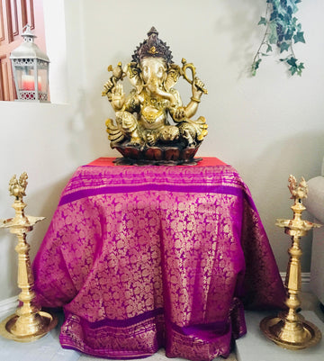 Chaturbhuja Ganesh - A kind gesture of Lord Ganesh and Annam Lamp set - South Indian traditional fine quality Lamps