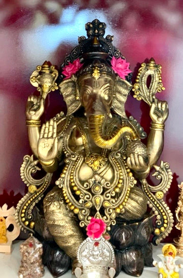 Kamalasana Ganesh - Three tone finish