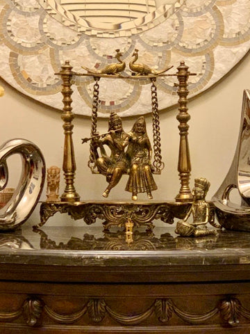 Radha Krishna on a swing
