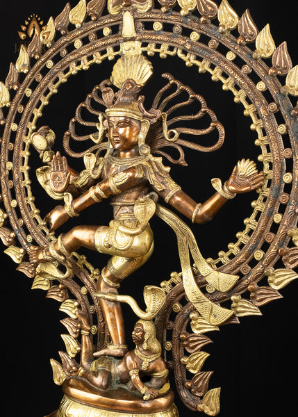 30” Brass Nataraja Statue - Shiva as The Supreme Cosmic Dancer