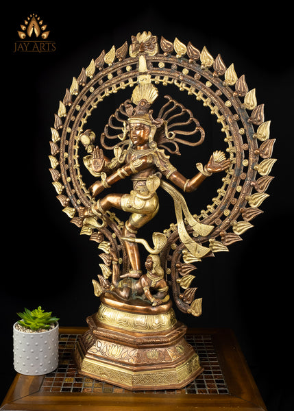 30” Brass Nataraja Statue - Shiva as The Supreme Cosmic Dancer