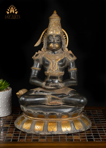  Exotic India ZQ54 Namaste-Brass Statue, Yellow