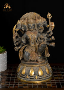 14” Panchamukhi Hanuman Brass Statue