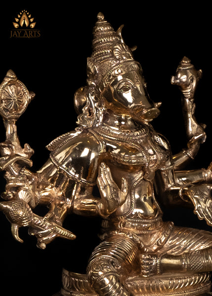 9" Panchaloha Bronze Varahi Amman Statue (Shakthi form of Varaha avatar of Vishnu)