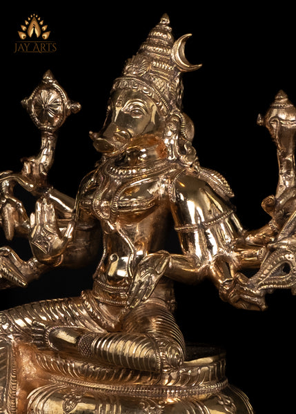 9" Panchaloha Bronze Varahi Amman Statue (Shakthi form of Varaha avatar of Vishnu)