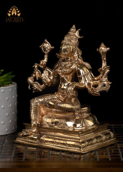 9" Panchaloha Bronze Varahi Amman Statue (Shakthi form of Varaha avatar of Vishnu)