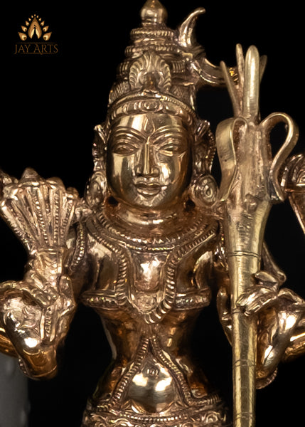 8" Goddess Rajarajeshwari (Lalitha) Panchaloha Bronze Statue
