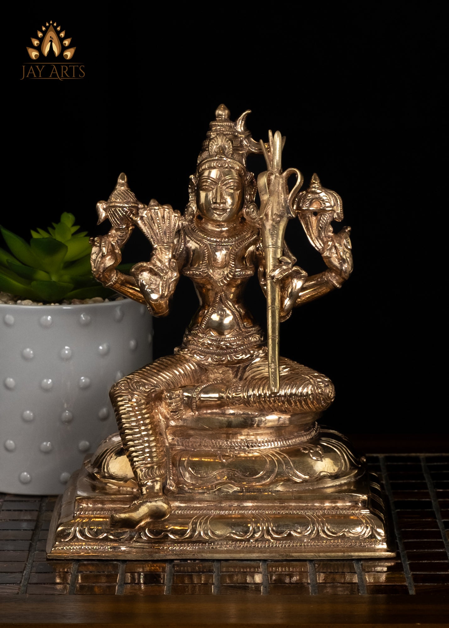 8" Goddess Rajarajeshwari (Lalitha) Panchaloha Bronze Statue