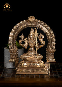 11" Panchaloham Bronze Goddess Kamakshi Amman Statue (A form of Goddess Parvathi)