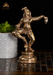 Dancing Baby Krishna 8” Laddoo Gopal Panchaloha Bronze Idol