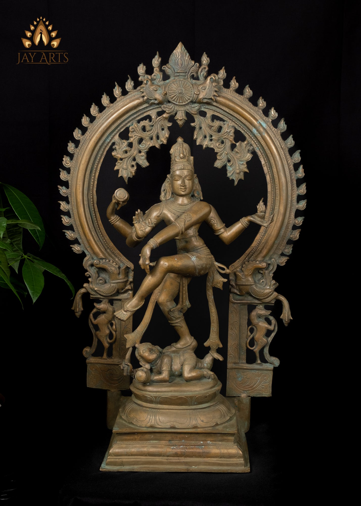 30” Bronze Nataraja Shiva as the Lord of the Dance Lost-Wax Method Sculpture