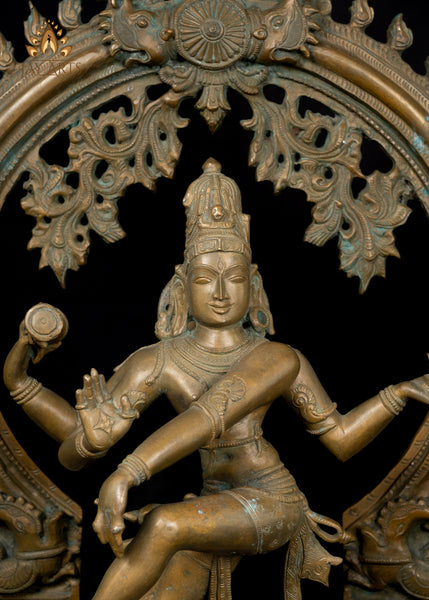 30” Bronze Nataraja Shiva as the Lord of the Dance Lost-Wax Method Sculpture