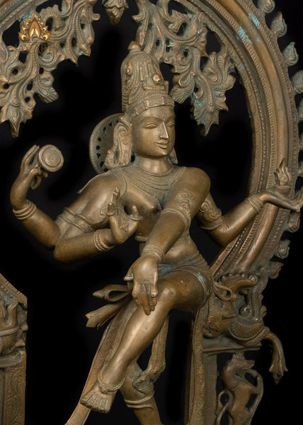 30” Bronze Nataraja Shiva as the Lord of the Dance Lost-Wax Method Sculpture