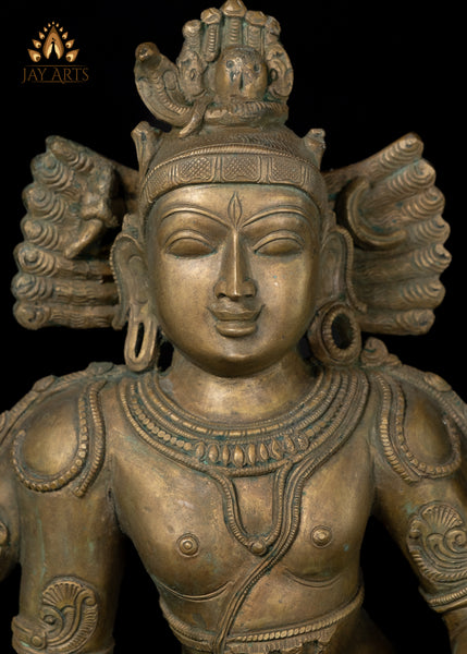 30" Bronze Bhikshatana Shiva Lost-Wax Method Sculpture