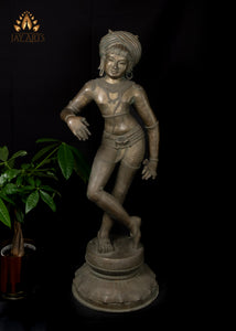 37” Bronze Rishabadeva Shiva (Lord of the Bull) Chola Style Lost-Wax Method Sculpture