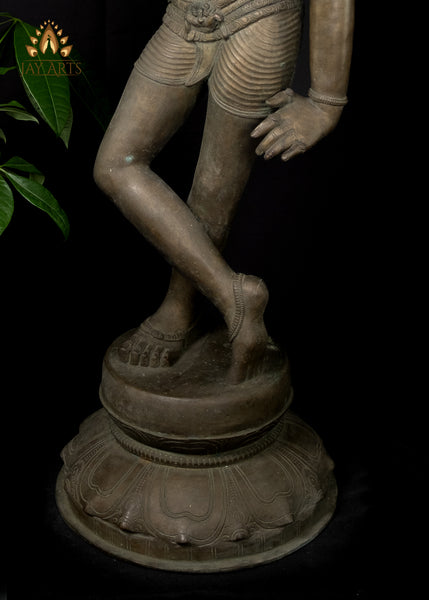 37” Bronze Rishabadeva Shiva (Lord of the Bull) Chola Style Lost-Wax Method Sculpture