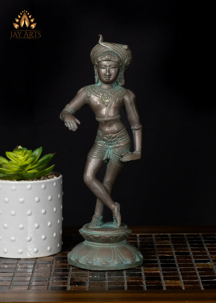 11" Brass Rishabhadeva Shiva Statue