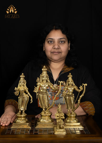 Sri Ram Parivar Set 12" Brass Statue
