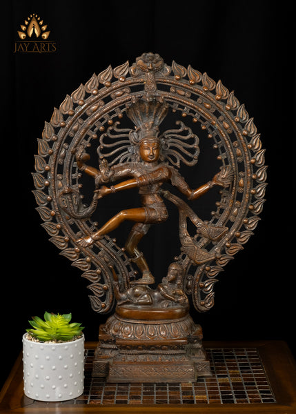 22" Lord Nataraja Hindu God Shiva Brass Statue