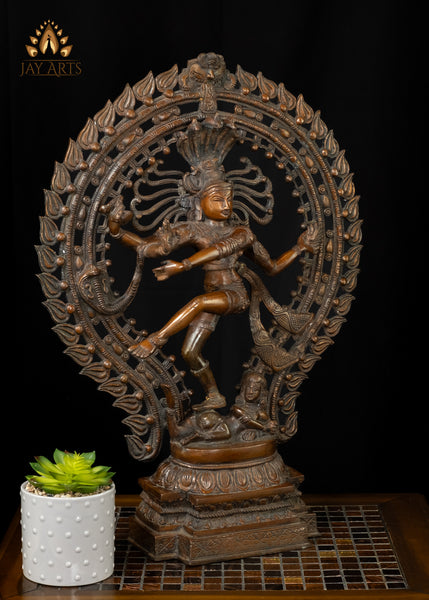 22" Lord Nataraja Hindu God Shiva Brass Statue