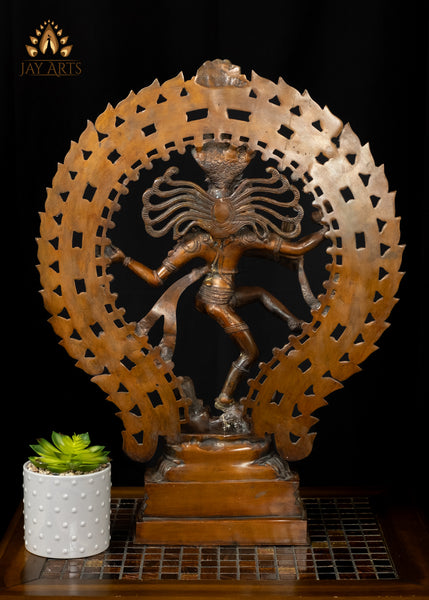 22" Lord Nataraja Hindu God Shiva Brass Statue