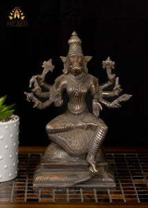 9" Goddess Varahi Amman Brass Statue