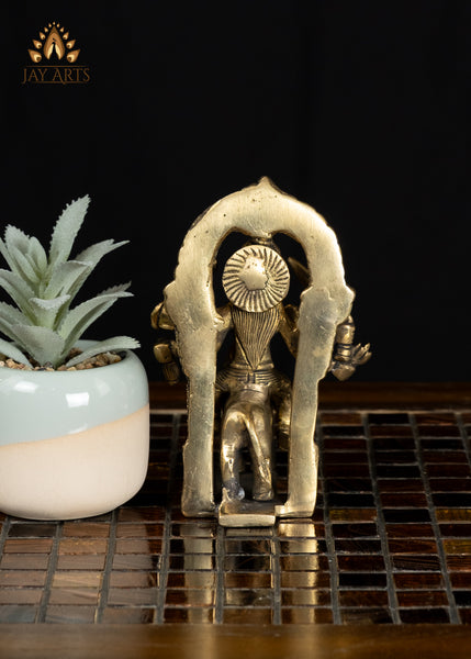 5" Brass Banashankari Devi The Forest Goddess of Strength and Compassion