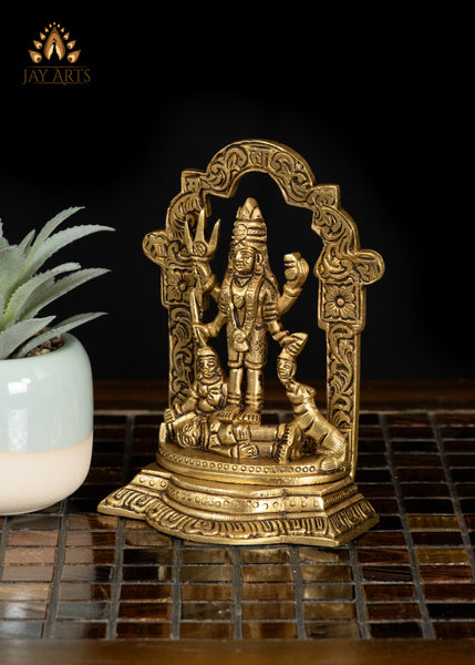 5" Small Kali Brass Statue Symbol of Destruction and Protection