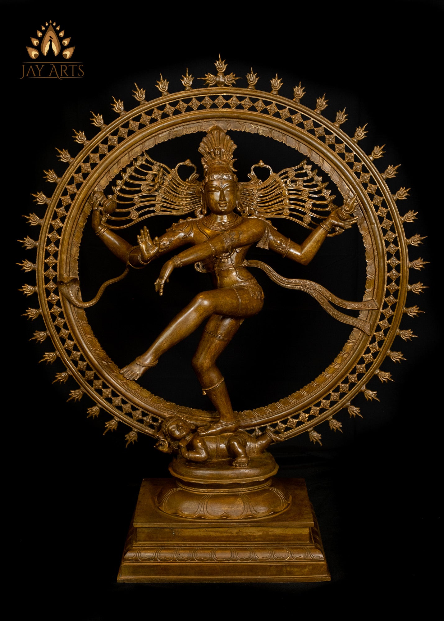 Bronze Nataraja Statue 40 - The Cosmic Dancer - Lost-Wax Method Sculp –