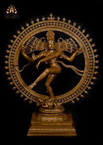 Bronze Nataraja Statue 40" - The Cosmic Dancer - Lost-Wax Method Sculpture