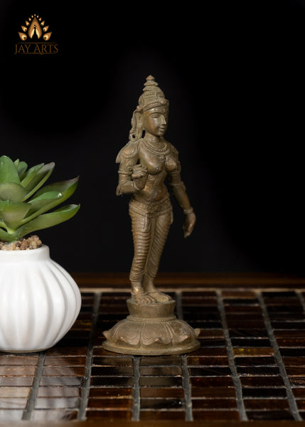 5" Small Bronze Sivagami Divine Goddess Idol